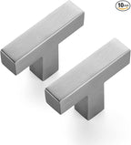 Ravinte 10 Pack 2 inch Length Square Cabinet Pulls Brushed Nickel Stainless Steel Kitchen Drawer Pulls Cupboard Handles Cabinet Handles