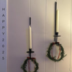 Wall Candle Holder Set of 4, Modern Candle Sconces Wall Mount Metal Holders Hanging Candle Pillar Holder for Living Room, Wedding, Farmhouse, Fireplace, Matte Black