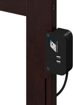 AFI, Mission Twin Solid Wood Headboard with Attachable Charger, Espresso