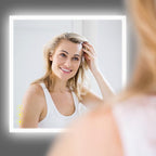 36x36 Inch LED Bathroom Mirror - 3 Colors, Dimmable, Anti-Fog, Wall Mounted Smart Vanity Mirror