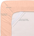 Cal King Size Bed Sheets - 6 Piece 1500 Supreme Collection Fine Brushed Microfiber Deep Pocket California King Sheet Set Bedding - 2 Extra Pillow Cases, Great Value, California King, Peach