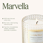 LA JOLIE MUSE Champs de Tuberose Scented Candle - Ylang, Tuberose, Orange Blossom | 10 oz Natural Soy Wax | 55 Hours Clean Burn | Floral Scented Candle | Gift-Ready for Hosts & Gatherings
