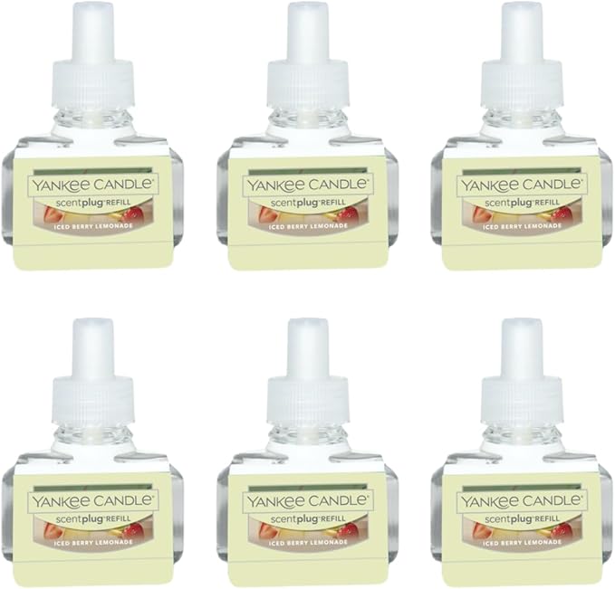 Yankee Candle Iced Berry Lemonade Electric Home Fragrance Scent Plug Refill (Pack of 6)