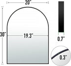 20x30 Arch Mirror Rectangle Wall Mounted Metal Frame Mirrors for Entryway Bedroom Bathroom Living Room 20 30 inch Gold Silver - Black