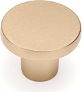 Ravinte 1 Pack Cabinet Knobs Champagne Gold Kitchen Cabinet Knobs Round Dresser Drawer Pulls Closet Door Pulls 1-1/5 Inch