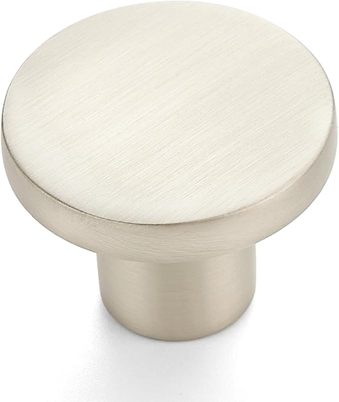Ravinte 5 Pack Cabinet Knobs Brushed Nickel Kitchen Cabinet Knobs Round Dresser Drawer Pulls Closet Door Pulls 1-1/5 Inch