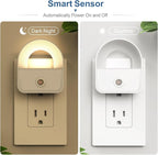 Night Light Plug into Wall, Nightlights with Smart Dusk toDawn Sensor, LED Night Light Suitable for Bedroom, Bathroom, Hallway, Kitchen, Stairs, Kids, 3pcs Warm White & 3pcs White Light