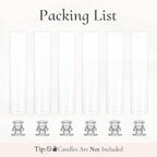 Glass Hurricane Candle Holder: 12" Tall Candlestick Holder Bulk with Cylinder Windproof Cover Set of 6 Clear Taper Candle Holders for Wedding Party Birthday Christmas Decor
