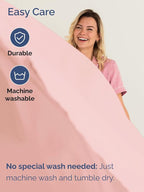 Extra Deep Full Sheet Set - 6 Piece Breathable & Cooling Sheets - Hotel Luxury Bed Sheets Set - Easy & Secure Fit - Soft, Wrinkle Free & Comfy Sheets Set - Baby Pink Sheet Set with Extra Deep Pockets