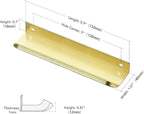 Ravinte Hardware Metal Gold 6 Pack Hardware Handle, 5.9 inch Cabinet Pulls for Cabinets and Drawers