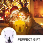 Night Light Kids with Cute Elephant Design Children's Room LED Bedside Lamp with Changeable RGB Colors Rechargeable Night Light Compatible with Touch-Control & Remote Control - Elephant