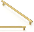 10 Pack Brushed Gold Knurled Cabinet Pulls 10 Inch(254mm) Kitchen Cabinet Handles Solid Zinc Alloy Cabinet Hardware Drawer Pulls