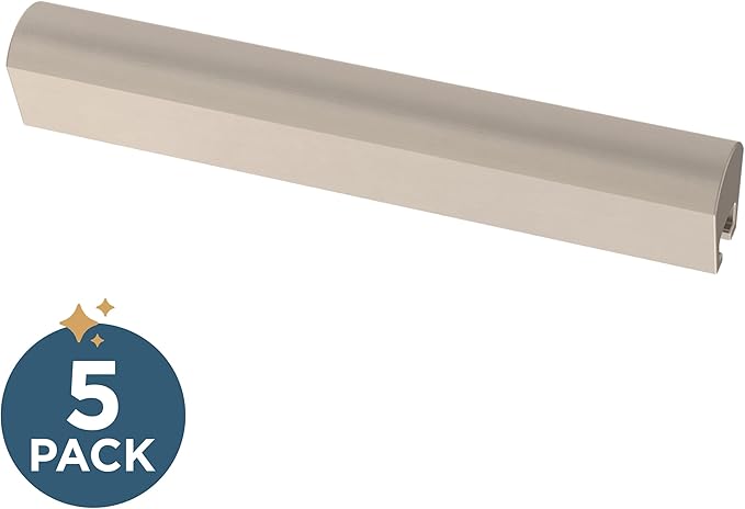 Franklin Brass Adjusta-Pull (5-Pack) Adjustable Drawer Pulls | Fits 1 to 4 Inch Hole Centers | Satin Nickel Cabinet Handles| Modern Arch P43970K-SNM-CP