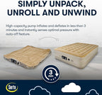 Serta Raised Air Mattress with Never Flat Pump | Luxury Inflatable Mattress with Built in Air Pump to Ensure a Good Night’s Rest | Heavy Duty Blow Up Mattress with Self Inflating Pump