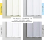 NICETOWN White Window Curtain Panels - 50% Light Blocking Curtains for Bedroom & Dining Room Window (Set of 2, 42 inches x 63 inches)
