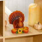 JOYIN Thanksgiving Turkey Candle Holders, Thanksgiving Turkey Tabletop Centerpiece Decor, Fall Centerpiece Table Decorations, Tea Light Pumpkin Candle Holder, Indoor Home, Kitchen Autumn Decor