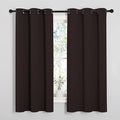 NICETOWN Blackout Curtain Panels for Bedroom Window, Triple Weave Microfiber Energy Saving Thermal Insulated Solid Grommet Blackout Draperies and Drapes (1 Pair, 34 inches by 63 Inch, Toffee Brown)