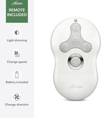 Hunter 44 inch Indoor Ceiling Fan with LED Light and Remote Control - White Modern Ceiling Fan, Low Profile Mount, 4 Blades, For Bedroom, Living Room, or Kitchen, Quiet - Dempsey 59244, Fresh White