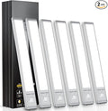 Under Cabinet Lights,88 LED Operated Motion Sensor Light Indoor,2200mAh USB Rechargeable Closet Lights, 6 Pack Magnetic Dimmable Closet Lights，Wireless Under Counter Lights for Kitchen, Stairs