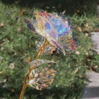 20PCS Artificial Colorful Flowers Galaxy Rose Crystal Flower Glass Rose Gifts for Wedding, Mother' s Day Memorable Days, Color A