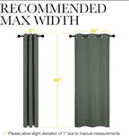 NICETOWN Blackout Curtain Panels, Home Decoration Thermal Insulated Solid Grommet Blackout Drape for Dining Room (Dark Mallard, 1 Pair, 42 by 68-Inch)