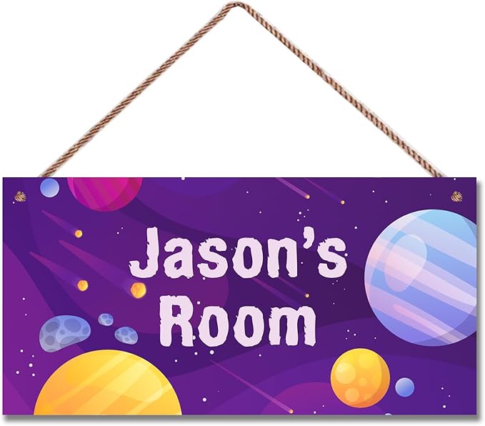 Personalized Sign Galaxy Decor For Boys Room, Stars Themed Bedroom Decor, Outer Space Room Decor, Universe Decorations For Kids Room Nursery Little Man Cave
