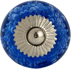 Perilla Home Set of 6 Crystal Bubble Glass Knob for Kitchen Cabinets - Crystal Glass Handles and Pull Knob for Dresser Drawer | Living Room | Kitchen | Bathroom | Closet Cupboard Furniture