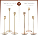 Candlestick Candle Holders Gold Taper: Candeldo Tall Brass Candles Stick Holder Decor Set of 30 Dinning Table Centerpiece Vintage Metal Candle Stand Wedding Decorations