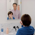 Mirrorons Beveled Mirror, Bathroom Mirrors for Wall 24" x 36", Frameless Rectangle Bathroom Mirror with Beveled Edge, Hangs Horizontally or Vertically, Upgraded Packing
