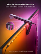 Govee TV Backlight 3 Lite with Fish-Eye Correction Function Sync to 75-85 Inch TVs, 16.4ft RGBICW Wi-Fi LED Strip Lights with Camera, 4 Colors in 1 Lamp Bead, Voice and APP Control, Adapter