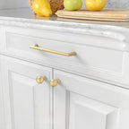 Amerdeco 10 Pack Brushed Gold Cabinet Pulls 5 Inch(128MM) Hole Centers Kitchen Cabinet Handles Hardware Kitchen Handles for Cabinets Cupboard Handles Drawer Pulls ZH0041