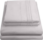 1800 Thread Count Sheet Set – Soft Egyptian Quality Brushed Microfiber Sheets – Luxury Bedding Set with Flat Sheet, Fitted Sheet, 2 Pillow Cases