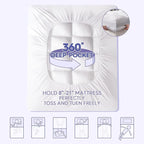 ABENE Mattress Topper for Back Pain Relief, Extra Thick Mattress Pad Pillowtop, Soft Mattress Protector Cover with 8"-21" Deep Pocket (Pure White, California King, Feather Down)