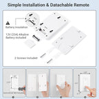 DEWENWILS Wireless Wall Light Switch Kit, 10A/1200W, No WiFi Needed Remote Control Switch for Small Appliance, Lamps, Lighting Fixture, No in-Wall Wiring, Long RF Range, 3 Pack Switches+1 Receiver