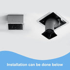 Tech Drive Modern Black Bathroom Exhaust Fan with Light, 110CFM, 1.2Sone, 1000lm Dimmable 3CCT LED Light, Energy Star Certified,Decorative Black Trim