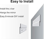 Ruomeng 2-Pack Bathroom Vanity Mirrors for Wall 24" x 36", Frameless Rectangle Mirror with Beveled Edge for Over Sink, Wall Mounted Mirror