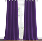 NICETOWN Purple Blackout Curtains 96 inches Long, Niose Reducing and Thermal Insulated Room Darkening Curtains for Girls Bedroom Living Room Window Decoration (55 inches Wide, 2 Panels)