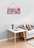 Personalized Name Vintage Flowers Sign For Girls Room Nursery Door Butterfly Wood Plaque Hanging Wall Art Decor For Kids Bedroom Nursery Home Kitchen Garden Yard Wall Bedroom Club