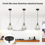 Light Canopy Kit, 5IN Chandelier Kit with Hook, Matte Black Ceiling Metal Canopy for Pendant Light, Grow Light, Plant, Max Load 33LBS