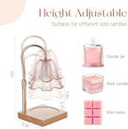 Mom Birthday Gifts for Women: Candle Warmer Lamp with Scented Candles Dimmable Pink Flower Wax Warmer with Timer Christmas Day Housewarming Gift