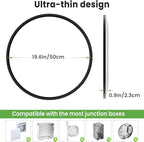 zemty 20 inch LED Flush Mount Ceiling Light, 50W 5000lm Large Light Fixture, 3 Color Temperature in One 3000k 4500k 6000K Round Modern Ceiling Lamp for Bedroom Kitchen Dining Room (Black)