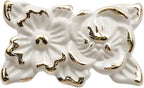 2Pcs Euro Rose Decorative Cabinet Knobs Handles Pulls Ivory Drawer Knobs Handles Pulls Vintage Kitchen Flower Drawer Dresser Vanity Nightstand Cupboard Wardrobe Pull Single Hole Knobs