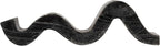 Bloomingville Marble Wave Double Taper Candle Holder, Black