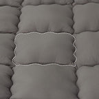 Marine Moon Mattress Topper King Cooling Bed Topper, Extra Thick Soft Mattress Pad Cover, Plush Hotel Quality Down Alternative Pillow Top Mattress Topper for Back Pain Relief with Deep Pocket, Grey