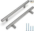 homdiy 200 Pack Drawer Handle Brushed Nickel Kitchen Hardware - HD201SN Cabinet Handles for Kitchen Furniture Hardware Derocative Straight Handle Pull, 8-4/5in Hole Centers
