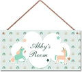 Personalized Sign Magical Unicorn Sign Unicorn Themed Kids Room Custom Name Door Wall Decor Floral Nursery Art Plate For Boys Room Girls Bedroom Little Man Cave