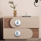 1.5" 8 PCS Unique Rabbit Theme Animal Ceramic Cabinet Knob Handles Cute Safari Animal Nursery Kids Room Wardrobe Dresser Drawer Knobs Pulls