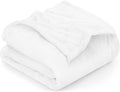 Utopia Bedding Fleece Blanket Twin Size White 300GSM Luxury Anti-Static Fuzzy Soft Microfiber Bed Blanket (60x80 Inch)