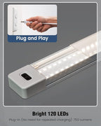 MYPLUS 2Pcs 36 Inch Under Cabinet Lights with Hand Wave, Under Counter Lighting 4000K Natural White,Dimmable,Plug and Play,LED Lights for Kitchen Cabinet, Cupboard, Closet, Desk