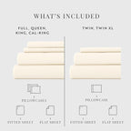 Linen Market Double-Brushed Microfiber Twin XL Sheet Set 3 Piece – Oeko-TEX Certified Ultra Soft & Wrinkle-Free - 16" Deep Pocket Sheets - Easy Care Twin XL Size - Ivory